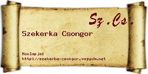 Szekerka Csongor névjegykártya