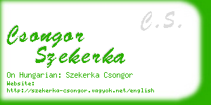 csongor szekerka business card